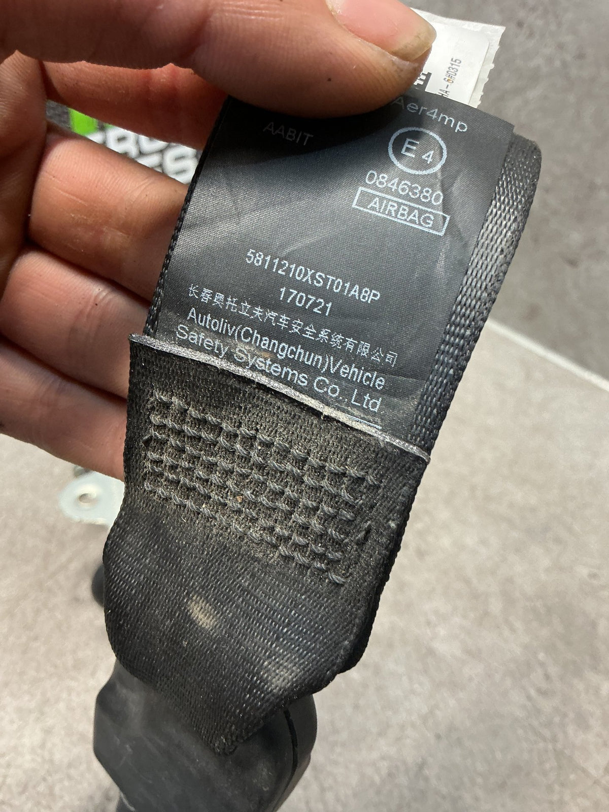 2021 Haval Jolion- Left Front Seat Belt- (TAG14639) PN: 5811210XST01A8P