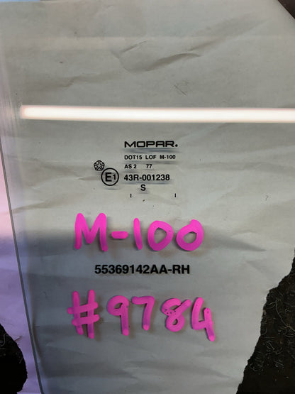 2009 Dodge Nitro KA- Right Front Door Glass- (TAG9784) PN: M-100