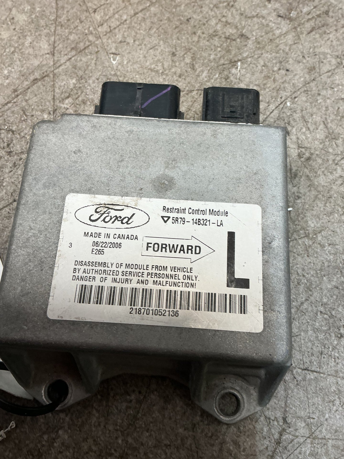 2006 Ford Territory- Airbag Module- (TAG17024)