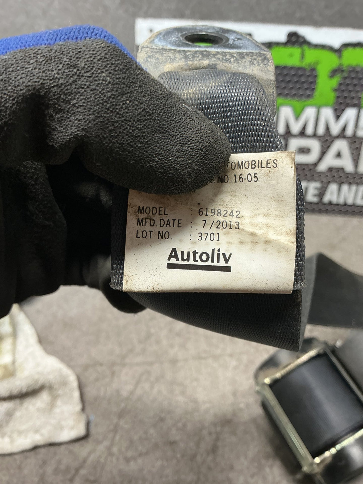 2005-2018 Suzuki Jimny SN- Left Rear Seat Belt- (TAG16099)