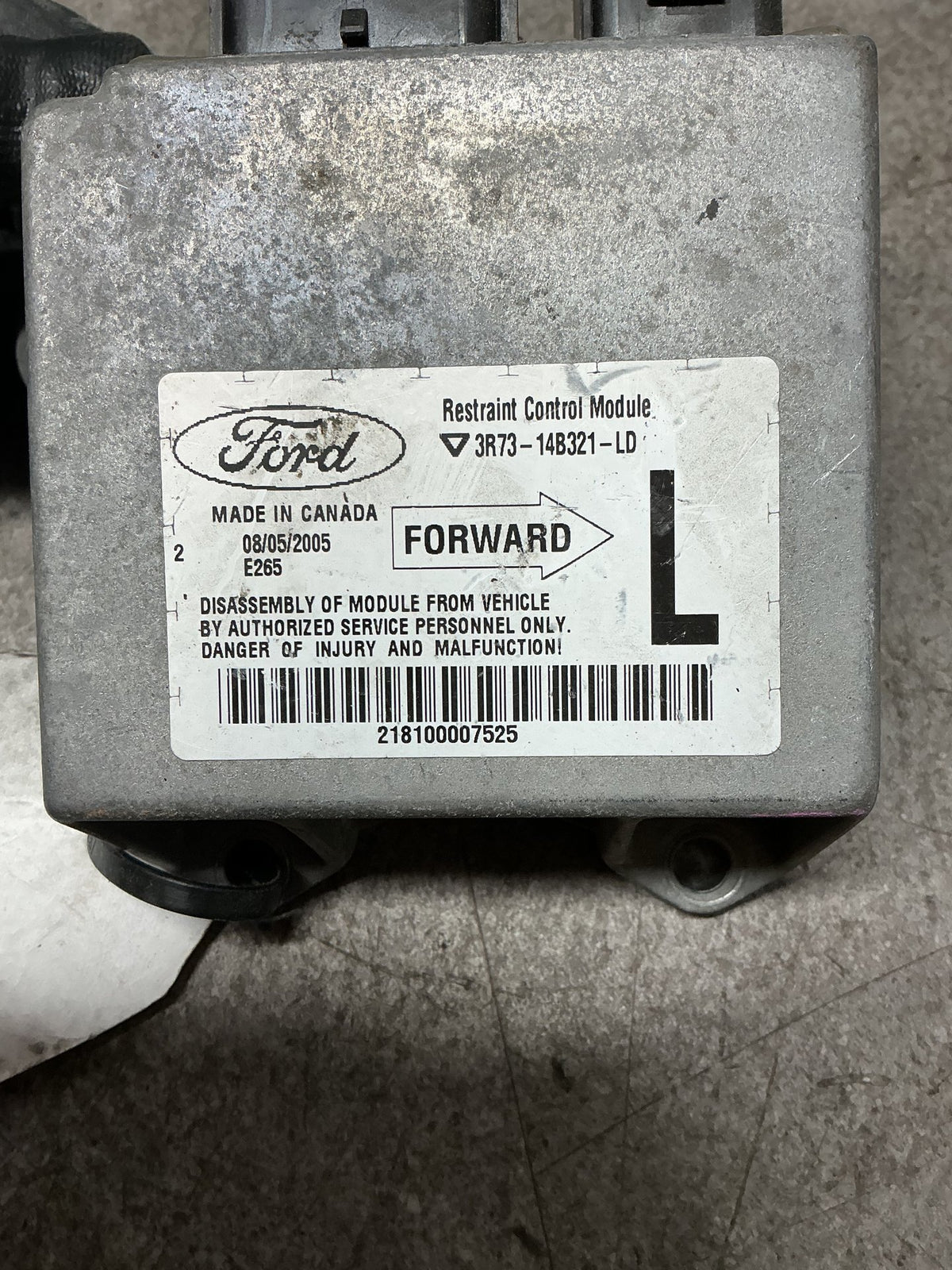 2006 Ford Territory- Airbag Module- (TAG14987)