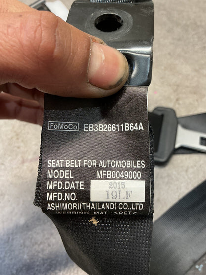 2016 Ford Ranger- Rear Centre Seat Belt- (TAG12748) PN: EB3B26611B64A