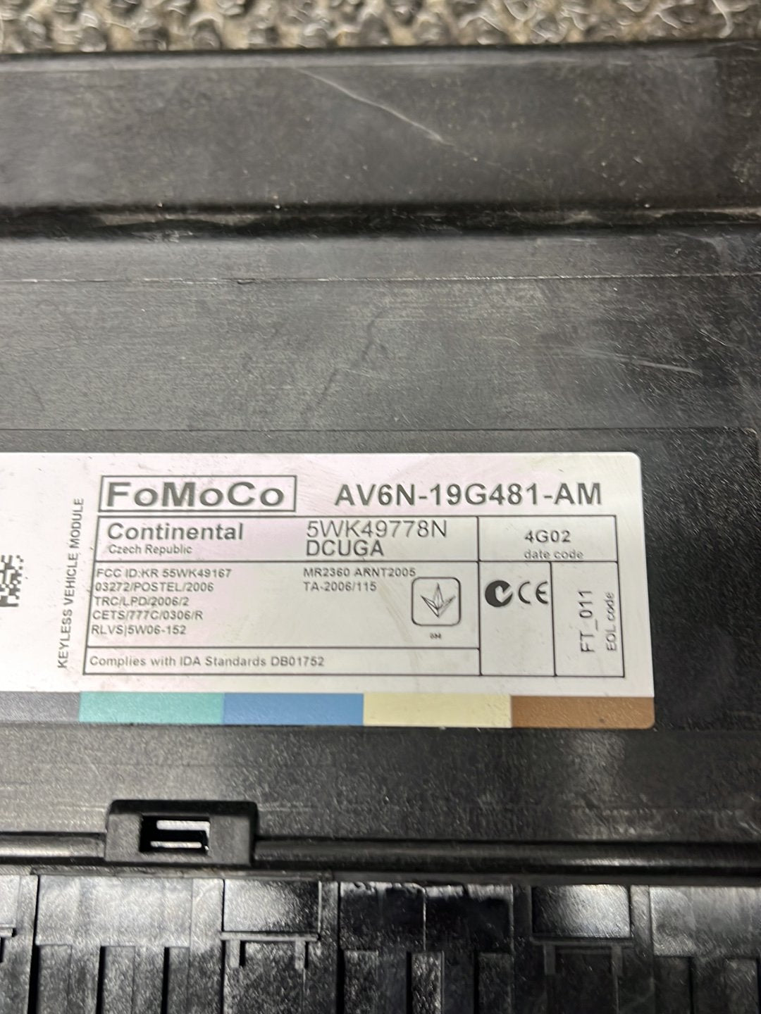 2015 Ford Kuga- Keyless Entry Module- (TAG9138)