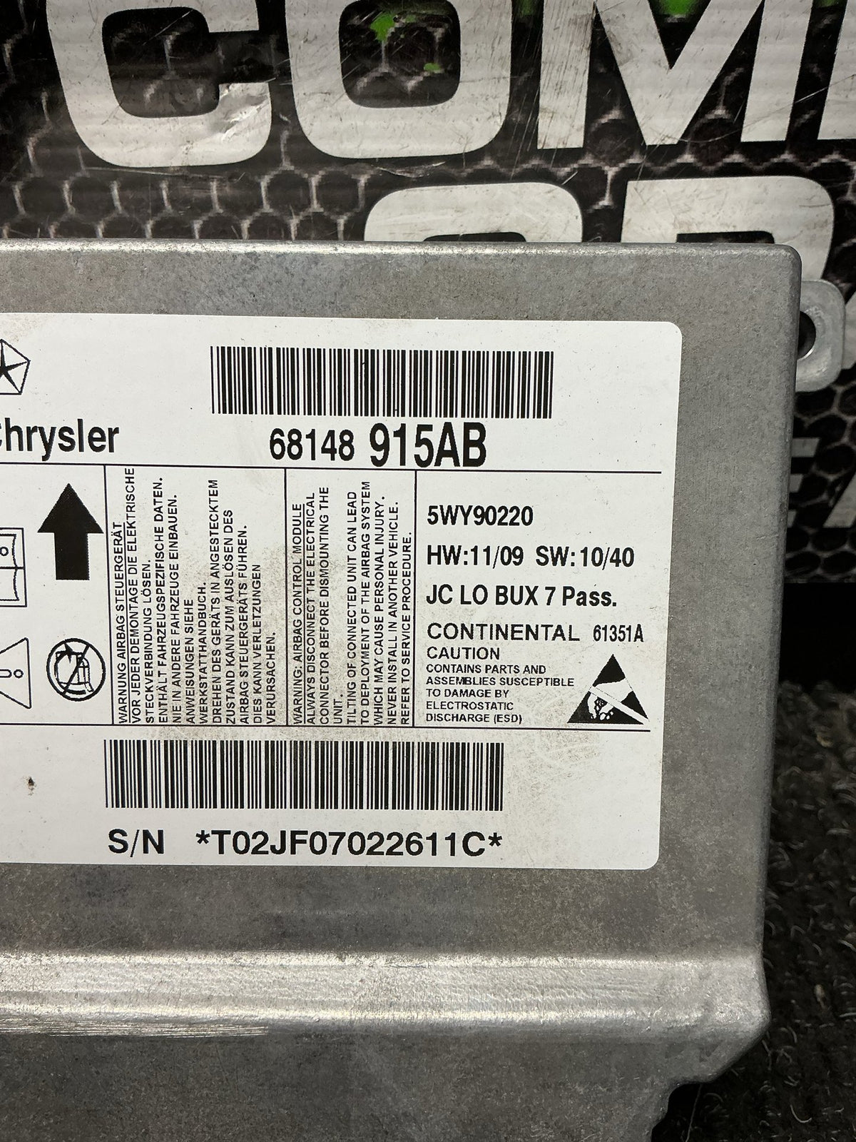 2012-2015 Dodge Journey JC- Airbag Module- (TAG10013)
