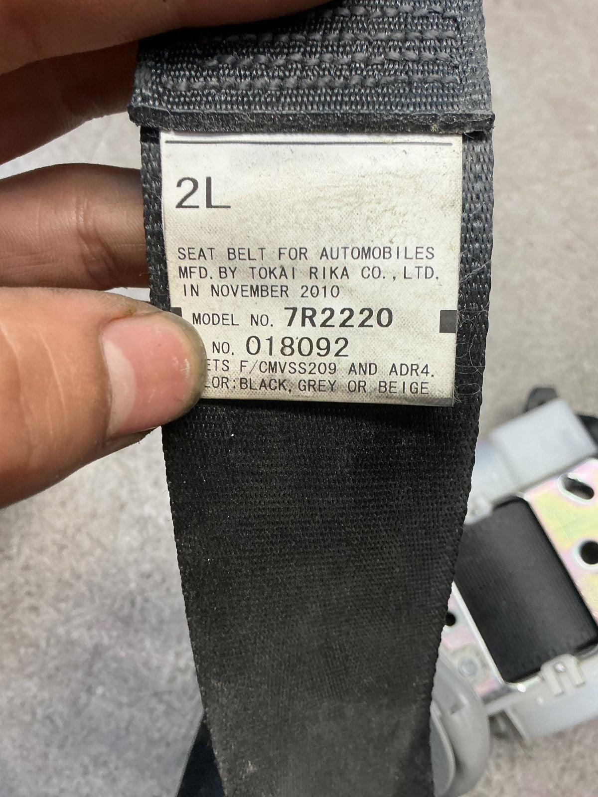 2007-2014 Toyota Highlander U40- Left Rear Seat Belt- (TAG15272)