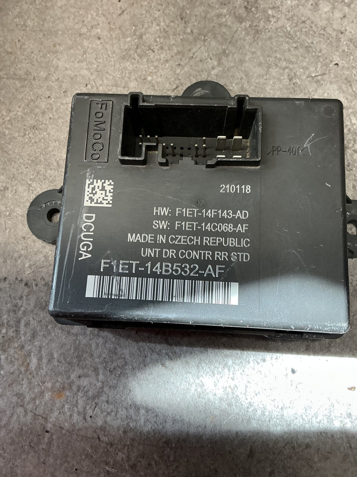 2018 Ford Escape ZG- Door Module- (TAG12648) PN: F1ET-14B532-AF