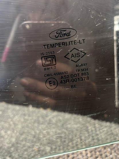 2016 Ford EcoSport- Left Front Door Window- (TAG8913) PN: M34
