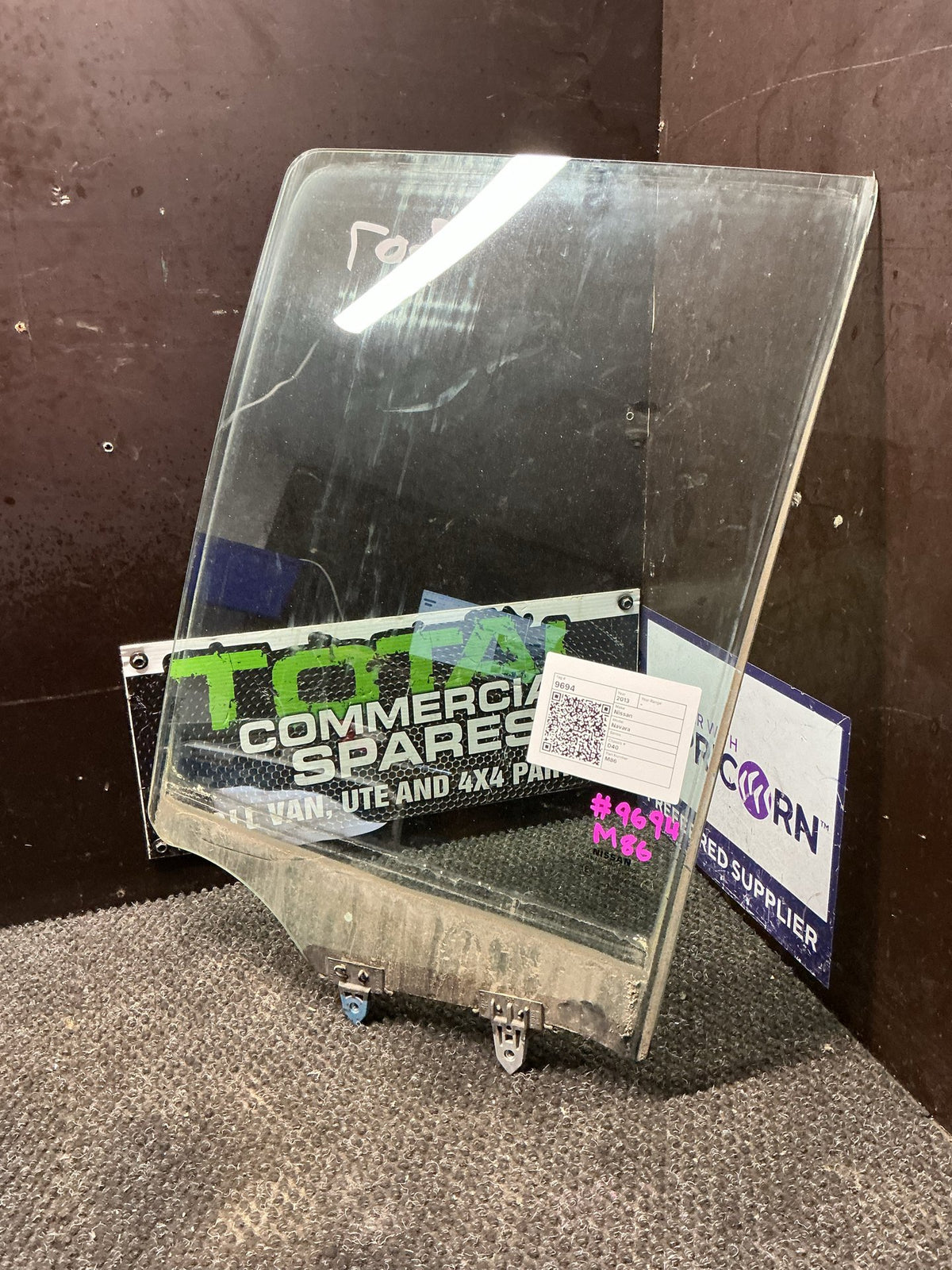 2013 Nissan Navara D40- Left Rear Door Glass- (TAG9694)