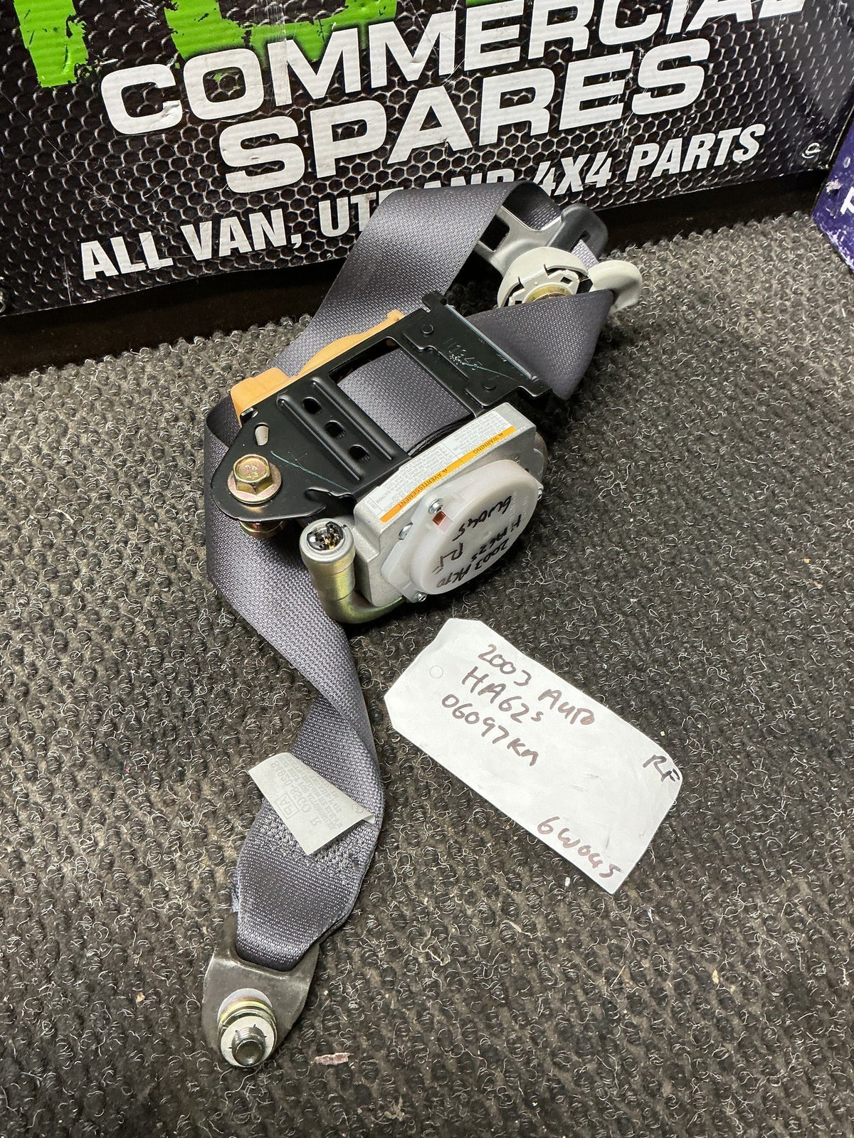 2003 Suzuki Alto 6W045- Right Front Seat Belt- (TAG10821) PN: TK-AB2-P475