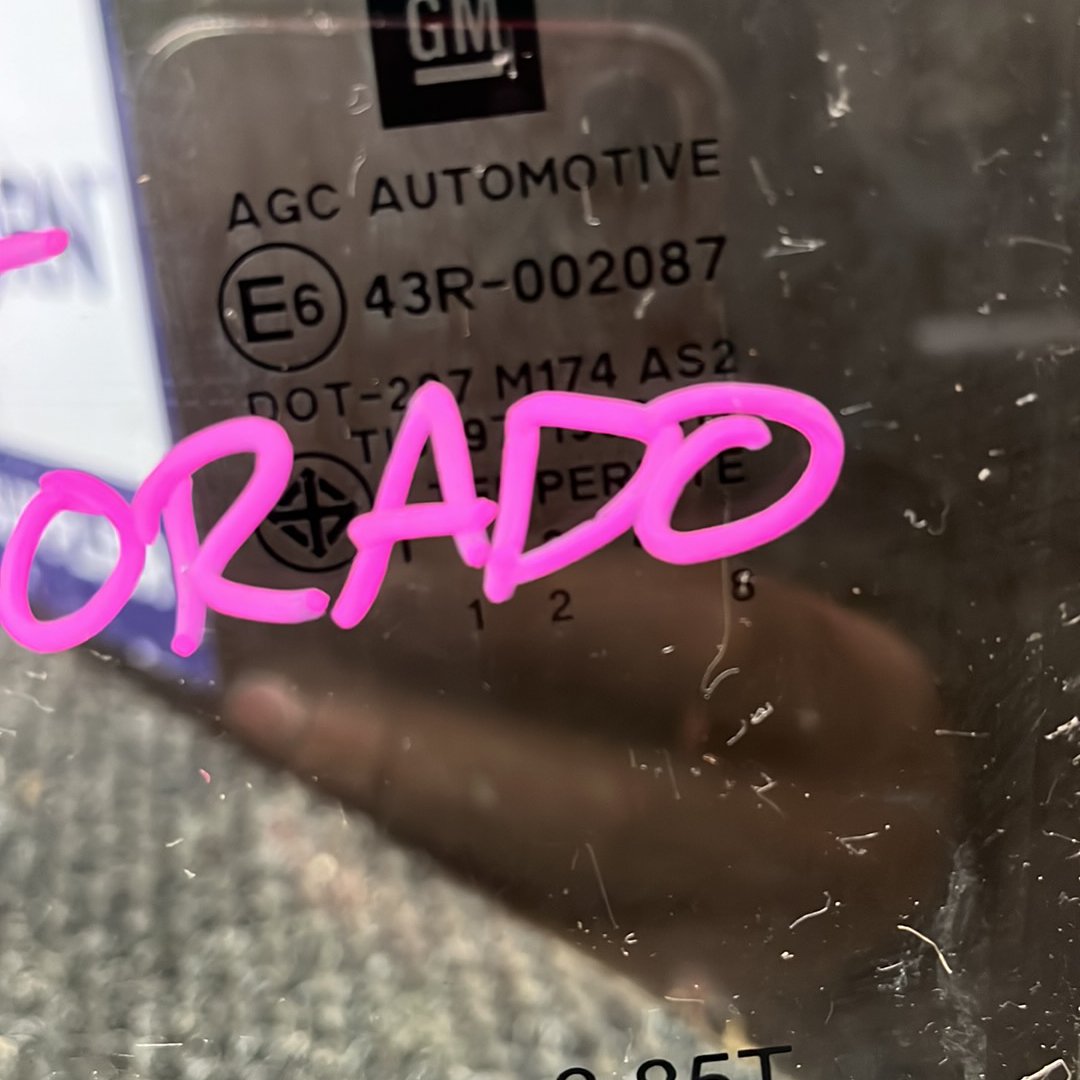 2016 Holden Colorado RG- Left Front Door Window- (TAG7793) PN: M174