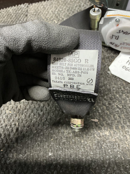 2003 Suzuki Alto 6W045- Right Front Seat Belt- (TAG10821) PN: TK-AB2-P475