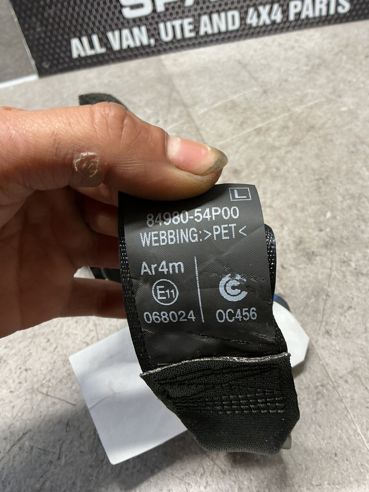 2018 Suzuki Vitara 3W156- Left Rear Seat Belt- (TAG13599) PN: 84980-54P00