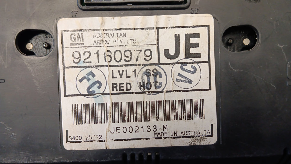 2004 Holden Commodore VY- Instrument Cluster- (TAG5185)