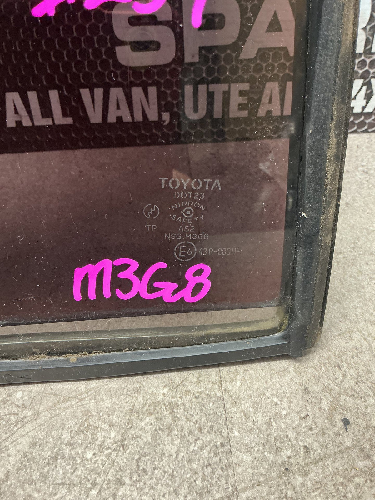 1996-2000 Toyota Land Cruiser J90- Left Rear Quarter Door Glass- (TAG14344)
