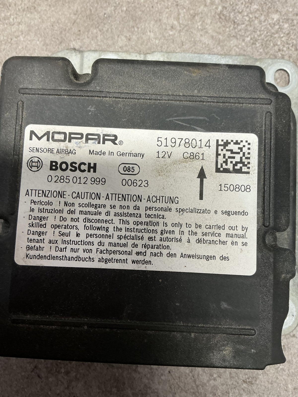 2016 Jeep Renegade B1- Parking Assistant Module- (TAG12323) PN: 52022883