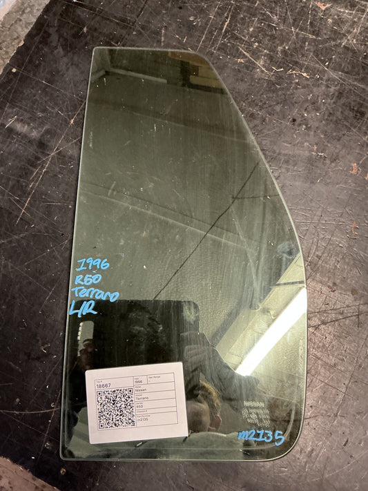 1996 Nissan Terrano R50 - Left Rear Quarter Door Glass - (TAG18667)