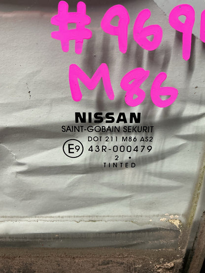 2013 Nissan Navara D40- Left Rear Door Glass- (TAG9694)