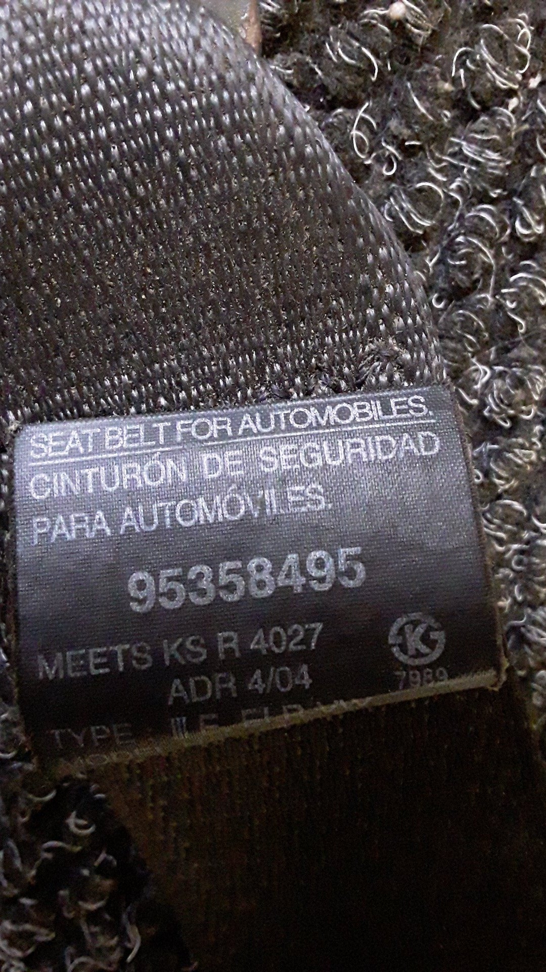 2011-2018 Holden Captiva 7 LT 2WD 2.4 AT- Left Front Seat Belt- (TAG6436)