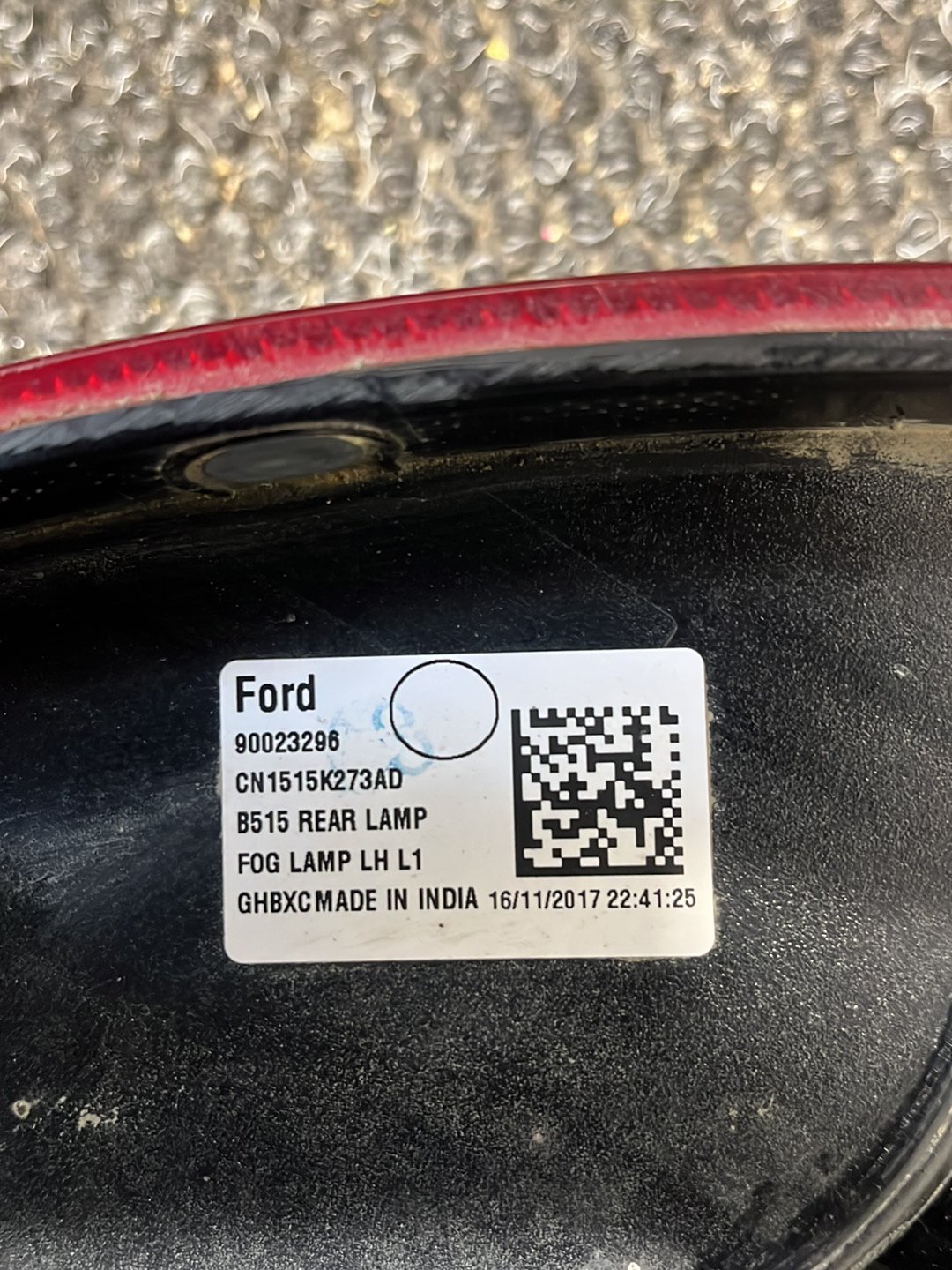 2019 Ford Escape- Left Rear Bumper Light- (TAG9340)
