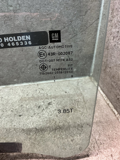 2018 Holden Colorado RG - Left Front Door Glass - (TAG18917)
