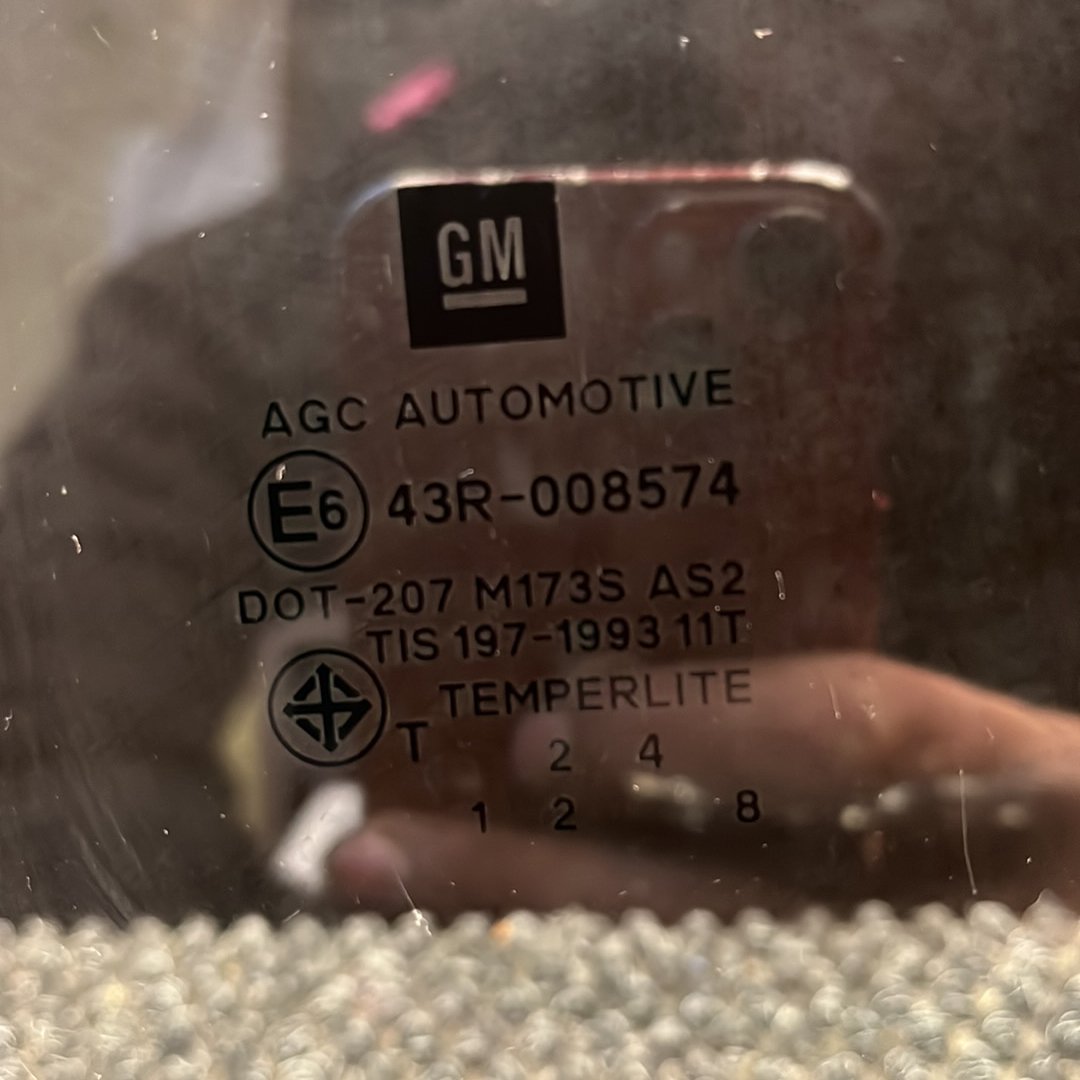 2016 Holden Colorado RG- Left Rear Door Window- (TAG7794)