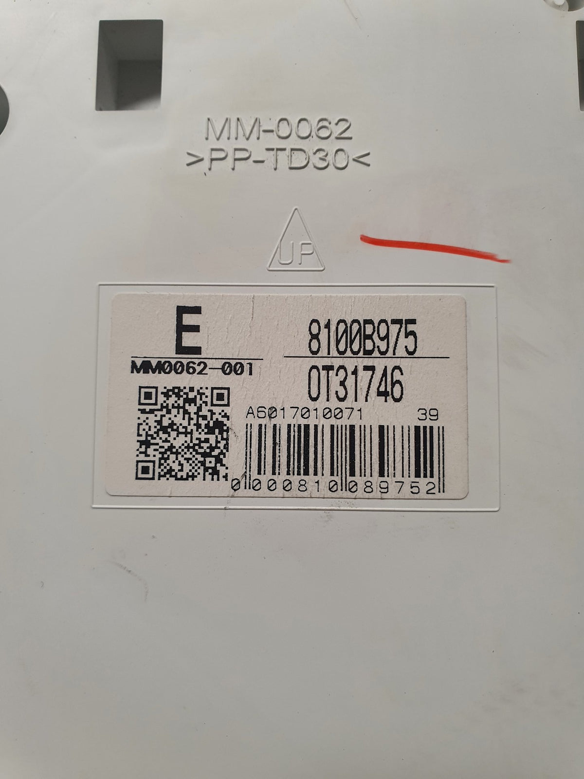 Instrument Cluster- (TAG7596), 8100B975 OT31746, 2017, Mitsubishi, Triton, GLX, KK