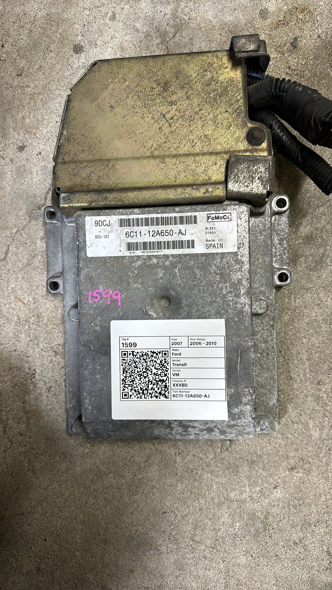 2006-2010 Ford Transit VM XXXBD- ECU- (TAG1599)