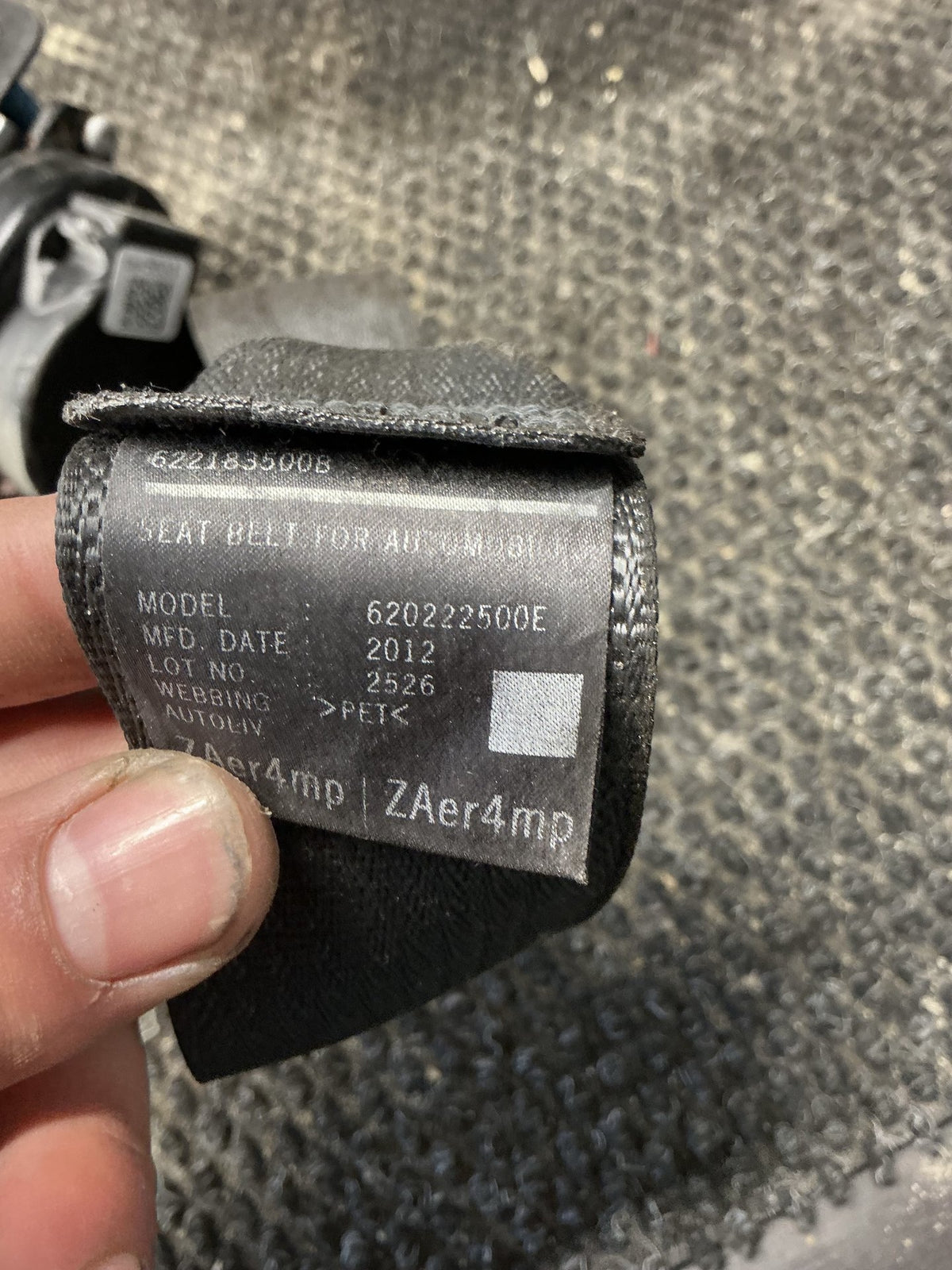 2012 Holden Colorado RG- Left Front Seat Belt- (TAG11337) PN: 52045631
