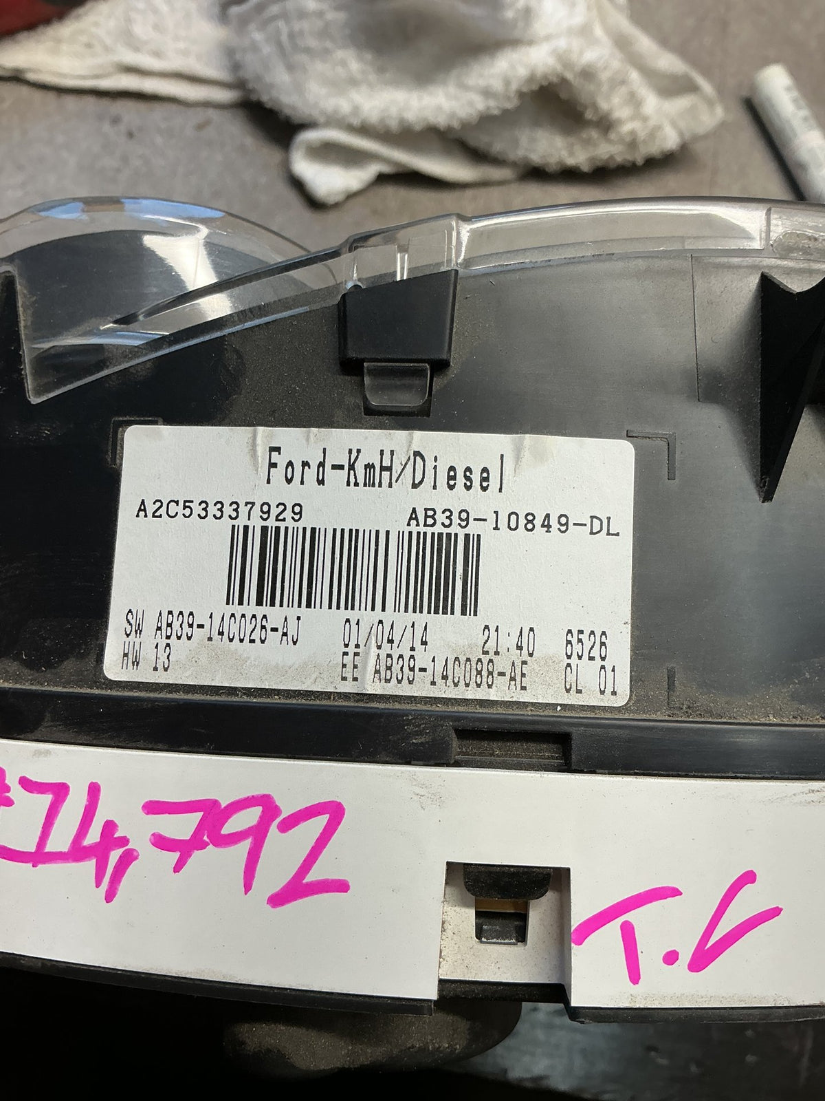 2014 Ford Ranger- Instrument Cluster- (TAG14792)