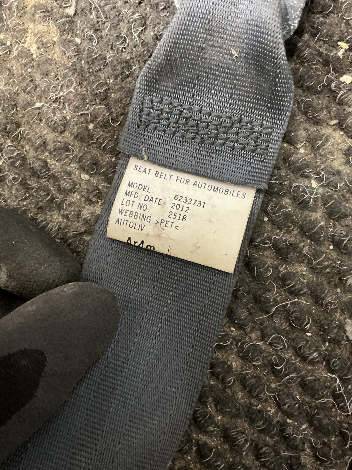2012-2013 Holden Colorado RG- Left Rear Seat Belt- (TAG11310)
