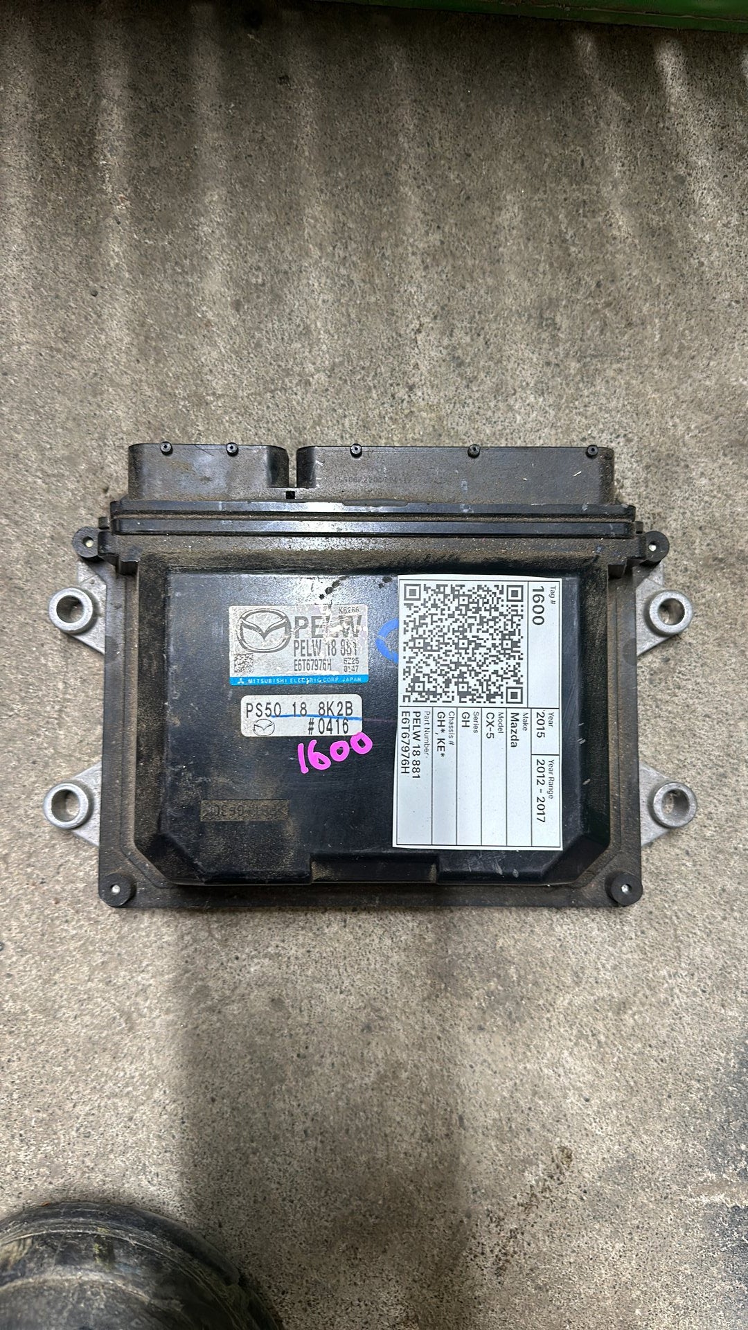 2012-2017 Mazda CX-5- ECU- (TAG1600)