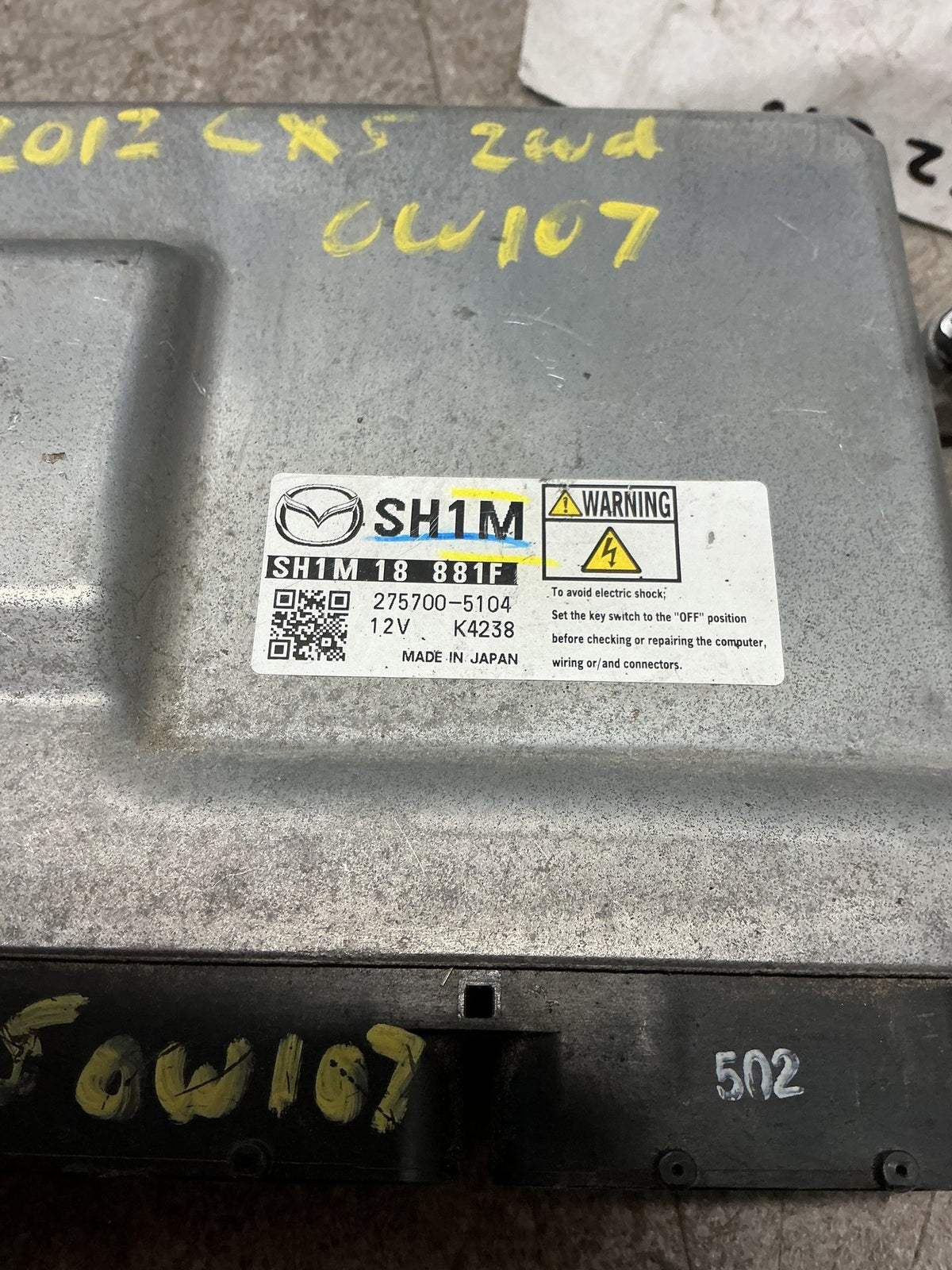 2012 Mazda CX-5- ECU- (TAG14994)