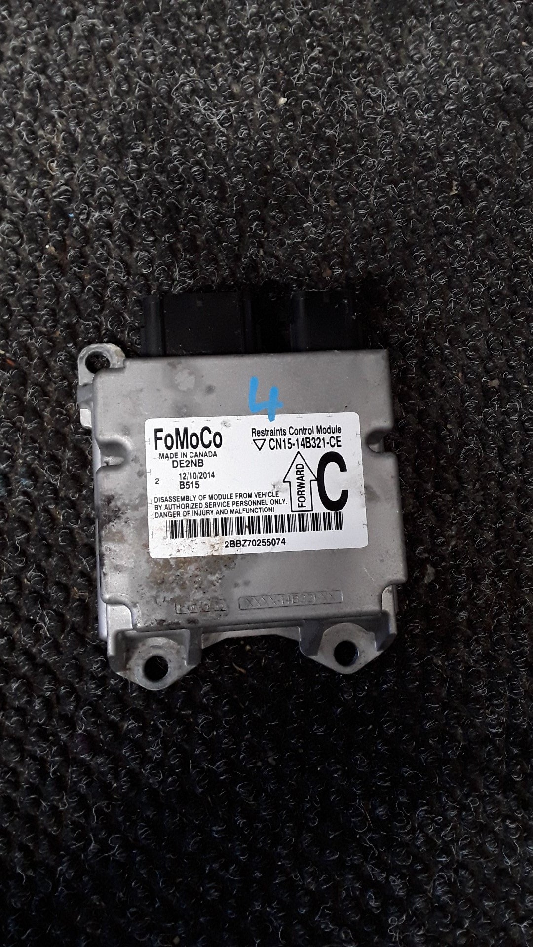 2015 Ford EcoSport TITANIUM 1.5P/6AT/SW- Airbag Module- (TAG5798)