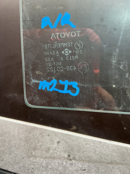 1996 Toyota Land Cruiser Prado KZJ95 - Right Rear Quarter Door Glass - (TAG18671)