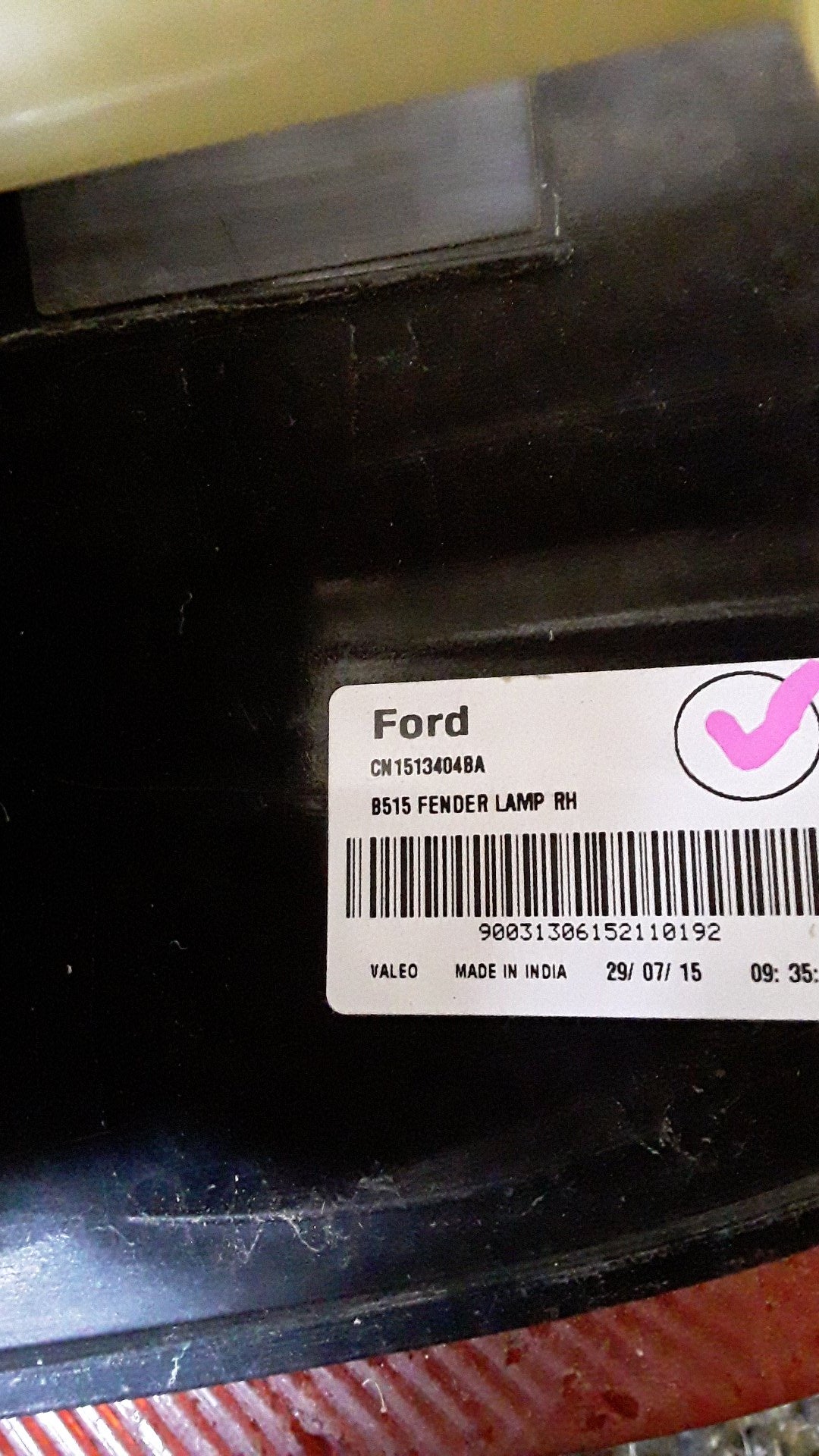 2015 Ford EcoSport TITANIUM 1.5P/6AT/SW- Right Taillight- (TAG6619)